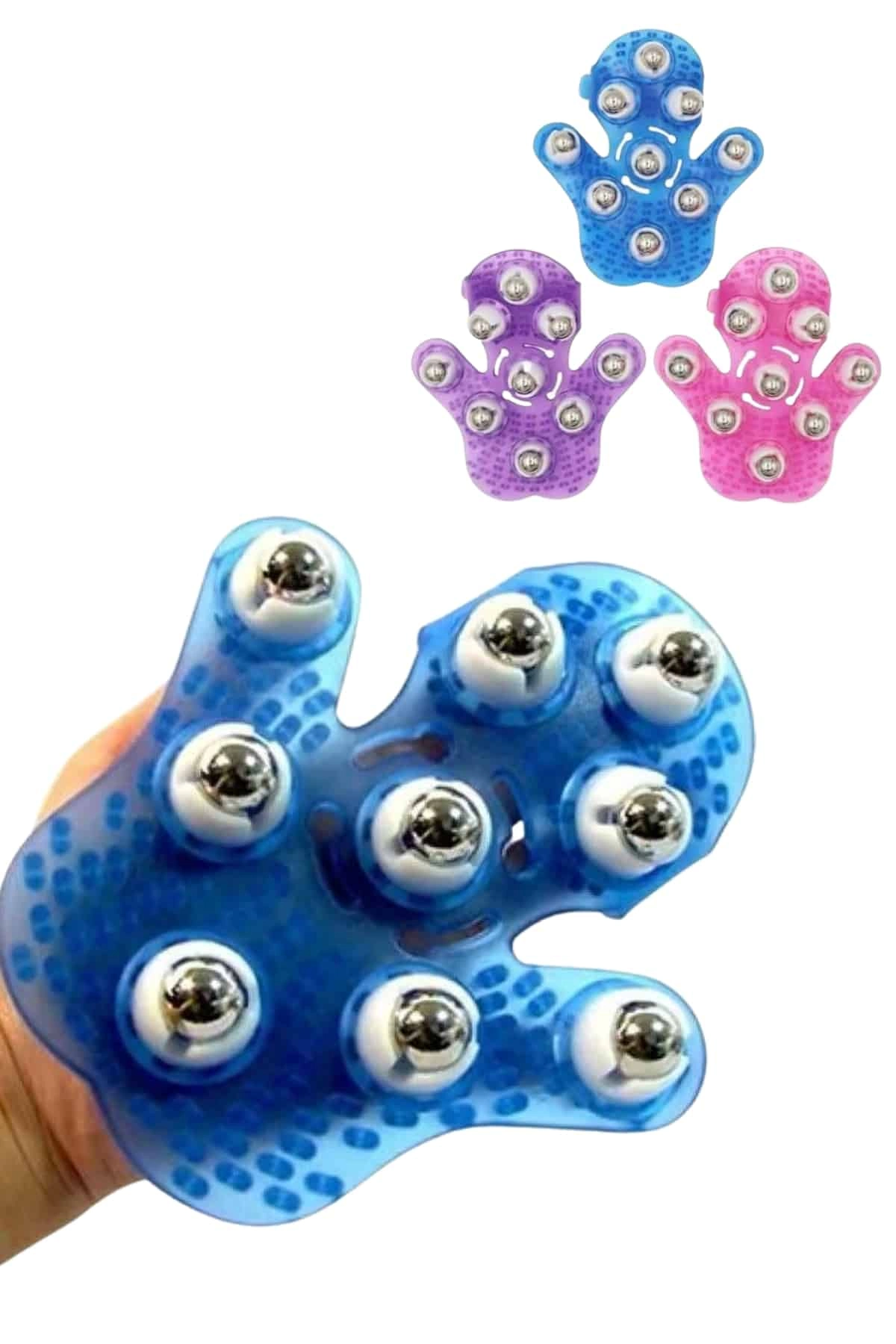 Ergonomik El Şeklinde Masaj Eldiveni 9 Bilyeli