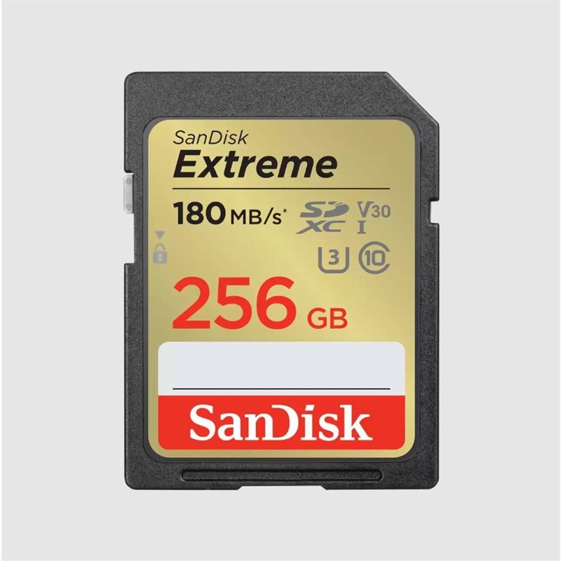 256GB EXTREME PRO SD UHSI 180MB/S 90MB/S SDSDXVV-256G-GNCIN