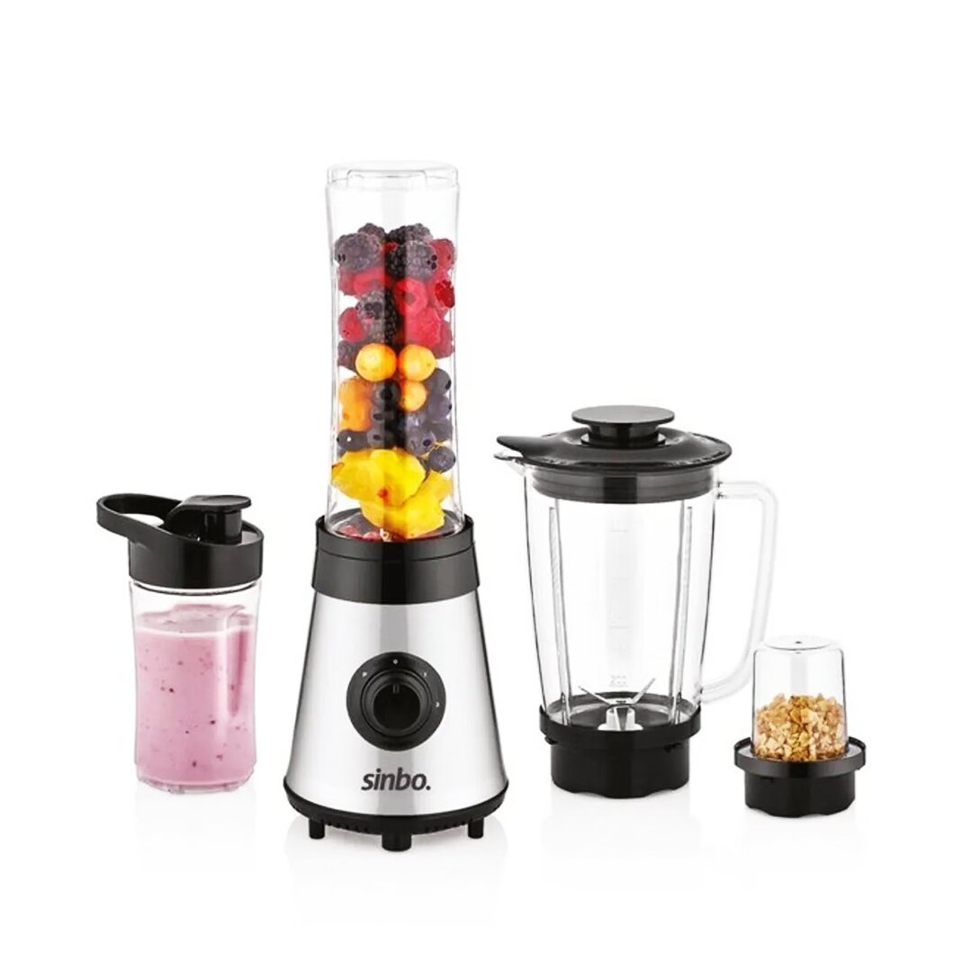 Buz Kırıcı - Kahve Öğütücü Hazneli - Şişeli Çok Amaçlı Smoothıe Blender 800ML - 500W SHB-3190