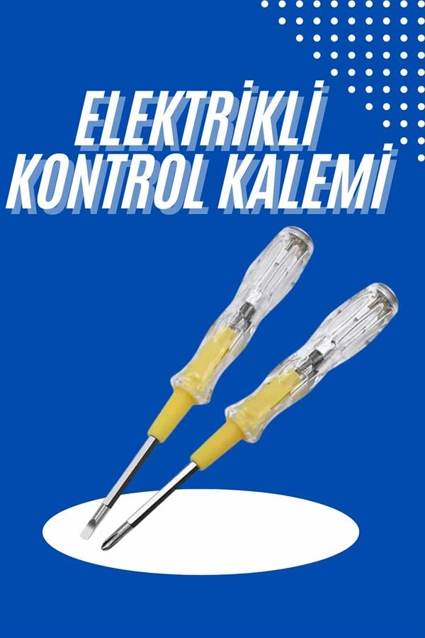 Pratik Çift Uçlu Kontrol Kalemi 2,5 cm x 13 cm Elektrik Testi