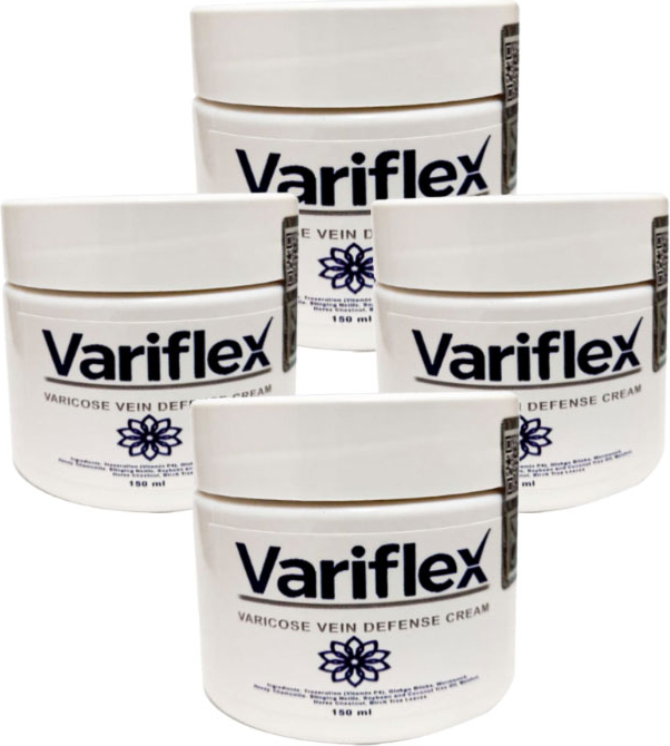 Variflex Varicose Vein Defense Cream 150 ml Bacak Kremi 4 Adet
