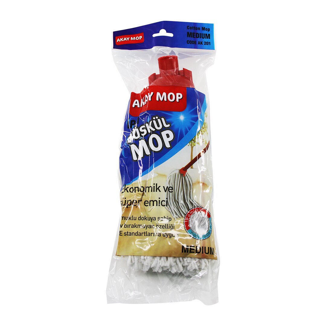 Medıum Örgülü İpli Püskül Pamuk Mop
