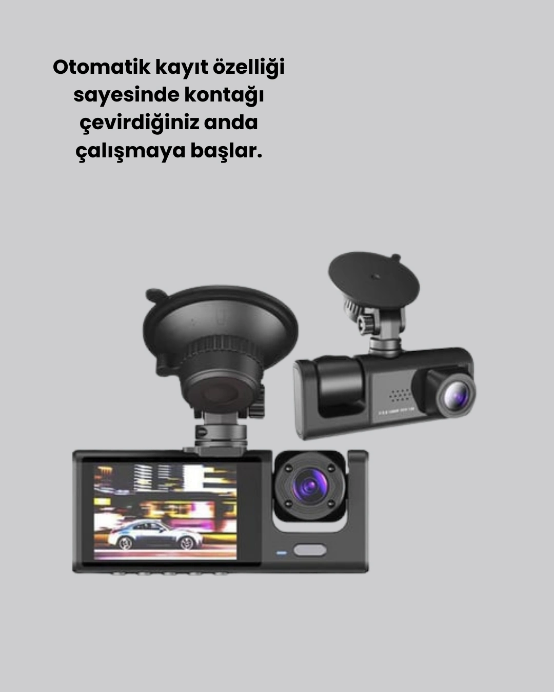 Geniş Açılı Full HD Araç Kamerası 32 GB Micro SD Desteği