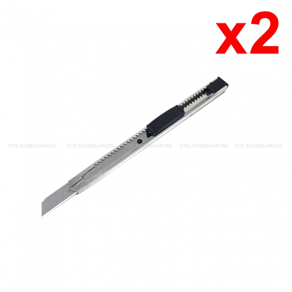Metal Dar Maket Bıçağı İnce Falçata 9mm 2 Adet