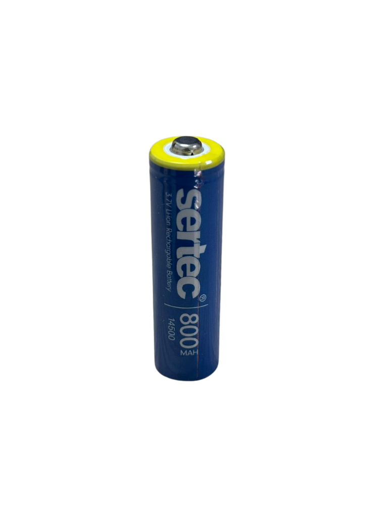 3.7V Li-ion 14500 AA - 800 Mah 1C Şarjlı Pil (Başlı)