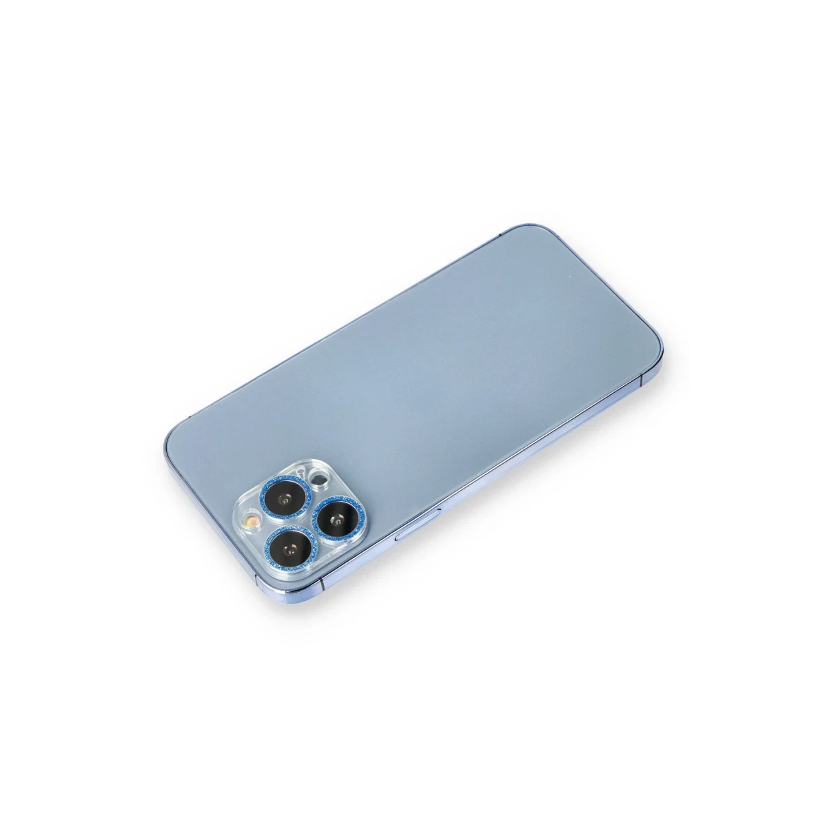 Apple iPhone 12 Pro Max Shine Kamera Lens Koruma Cam - Mavi