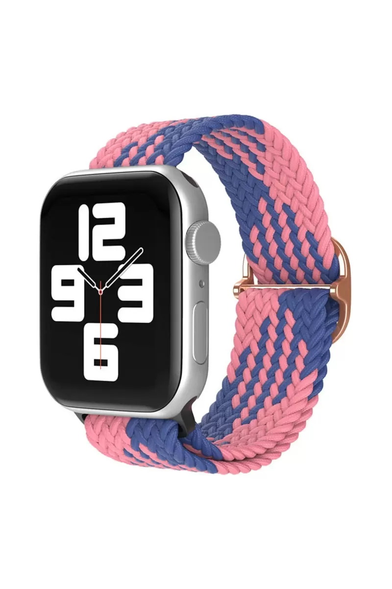 Apple Watch 42mm Uyumlu Star Kordon - Pembe-Mavi