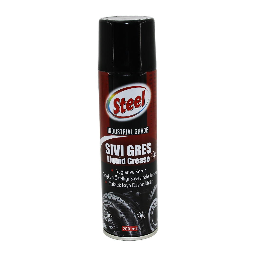 Steel ST-1304 Sıvı Gres Sprey 200ML Yağlar - Korur - Isıya Dayanıklı
