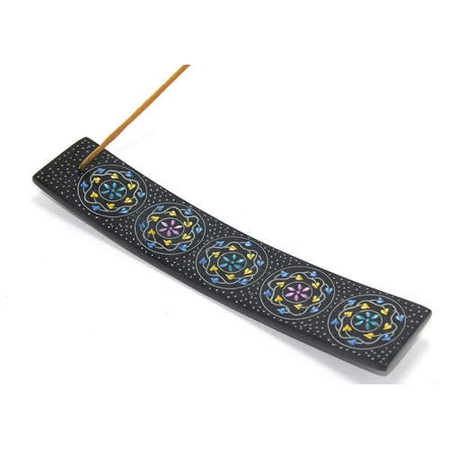 Mistik Obsidian Taşı Kayık Tütsülük 25 cm