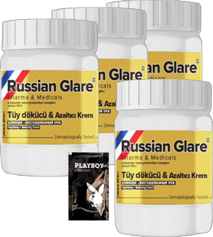 Glegnd Rusian Glare Nano 4 Tane x 50 ml Tüylere Krem Rus Merhemi - Hediye Jel