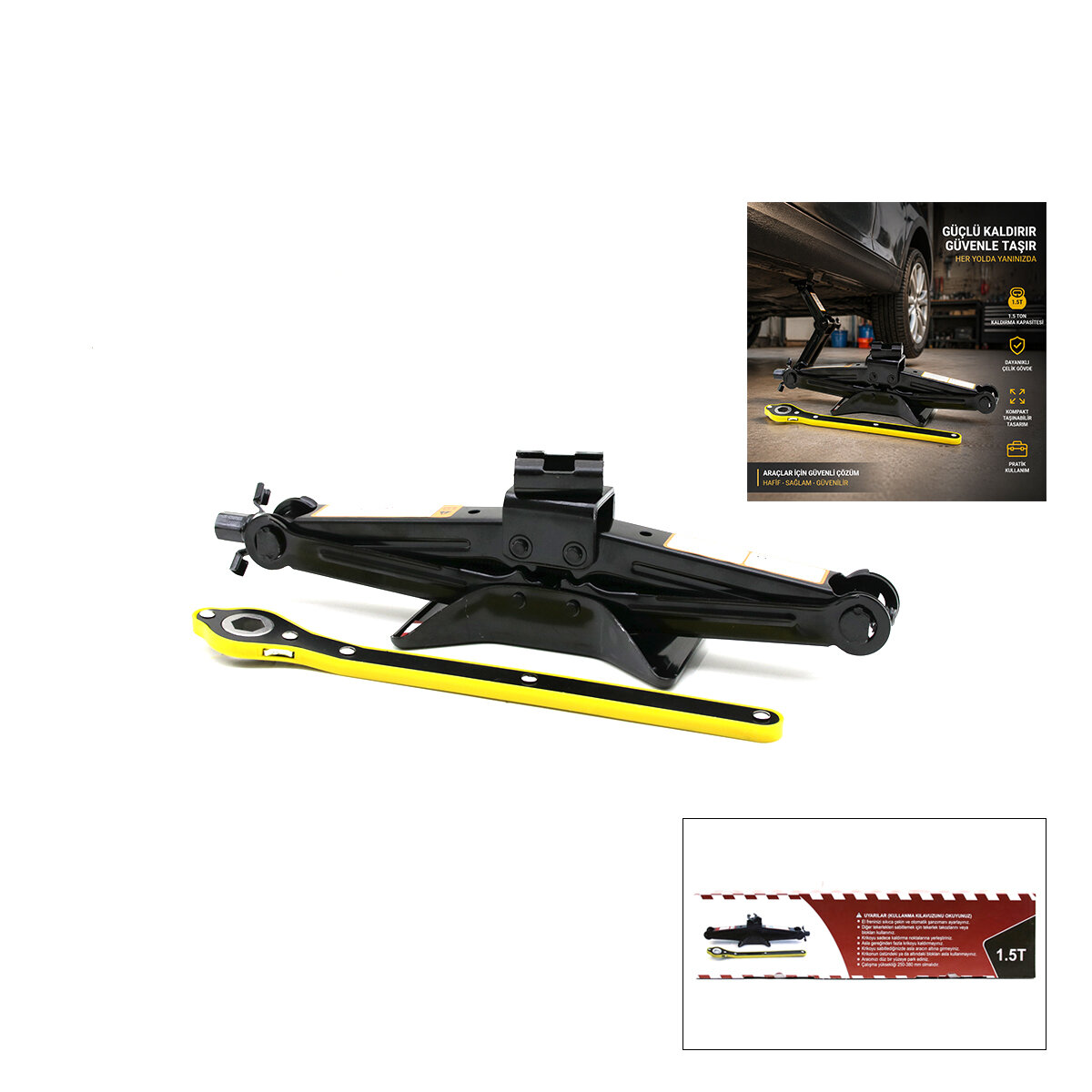 1.5 Ton - Cırcır Kollu Kriko