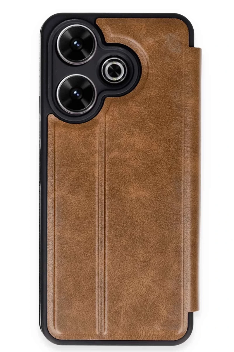 Xiaomi Redmi 13 4G Uyumlu Kılıf Flip Cover - Taba