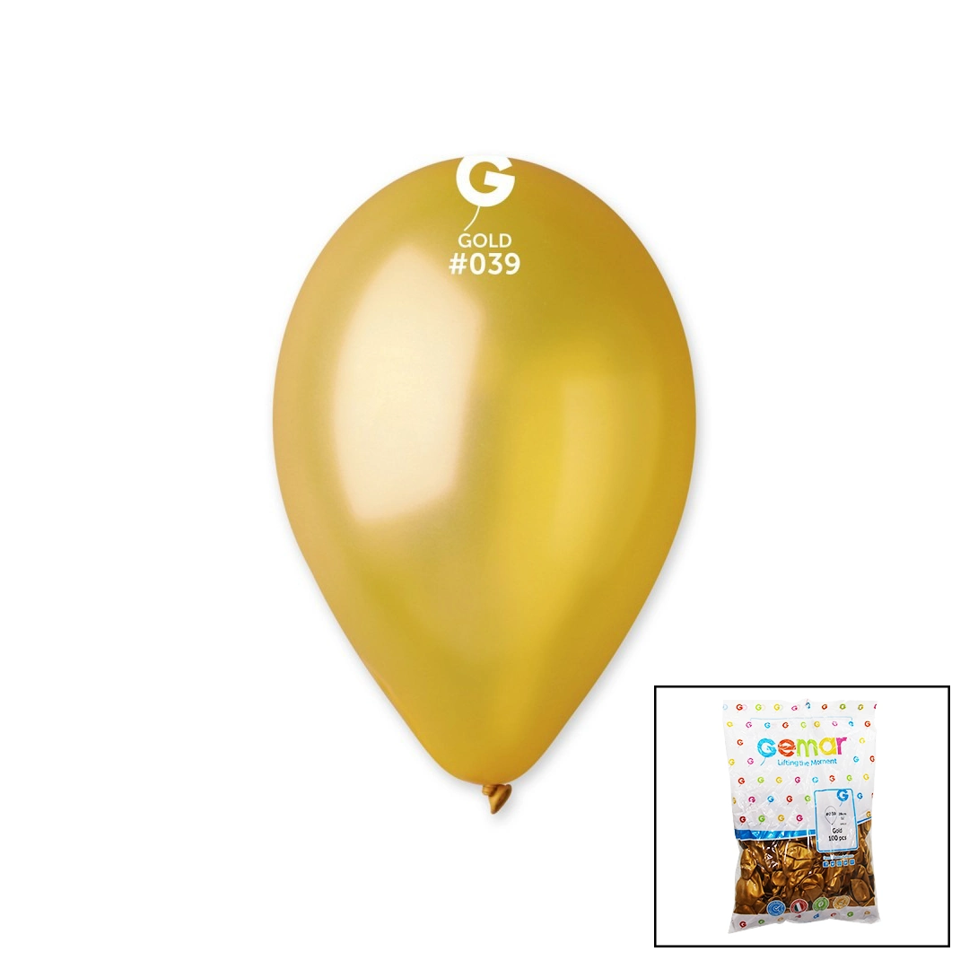 Metallic Altın Balon 28 cm 100 Parça Parti Malzemesi