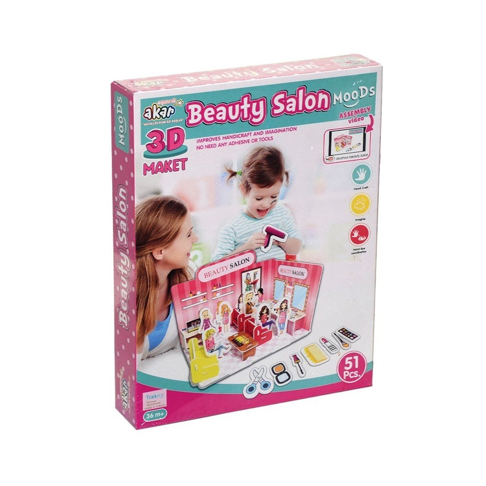 3 Boyutlu Puzzle Güzellik Salonu 1 Adet Eğlenceli Oyun