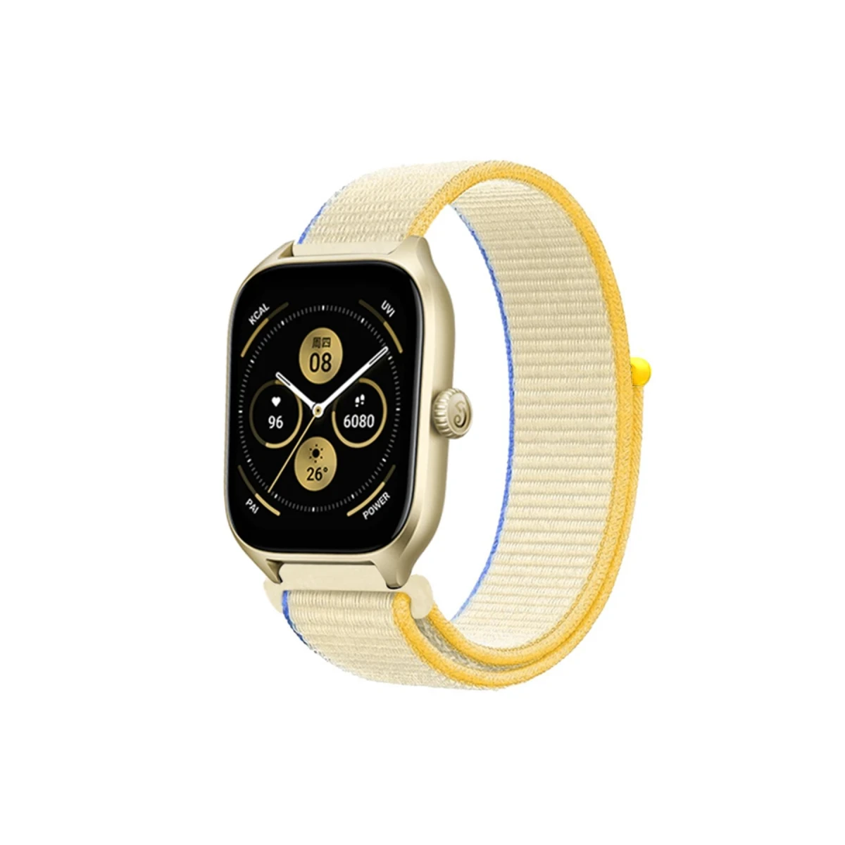Watch 22mm Hasırlı Cırtcırtlı Kordon - Beyaz