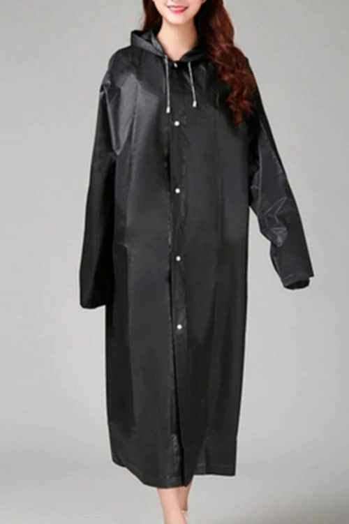 Siyah Yağmurluk Eva Kumaş Oversize 1 Adet