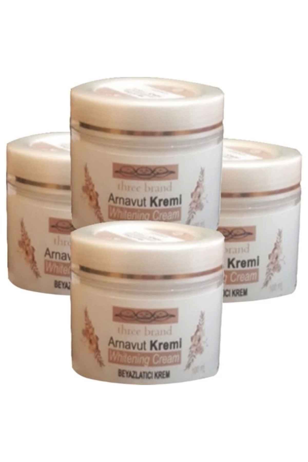 Three Brand 4lü Adet Arnavut Kremi Whitens Cream Tümbölge Aklık Kremi 100 ml