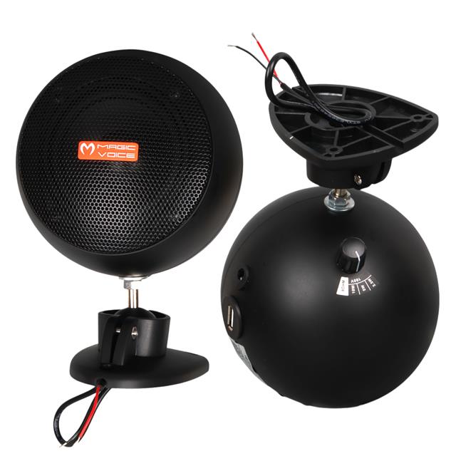 MagicVoice MV-13 7.5 CM 20 Watt Komütatörlü Hat Trafolu Siyah Sütun Sarkık Hoparlör (2’li Takım)