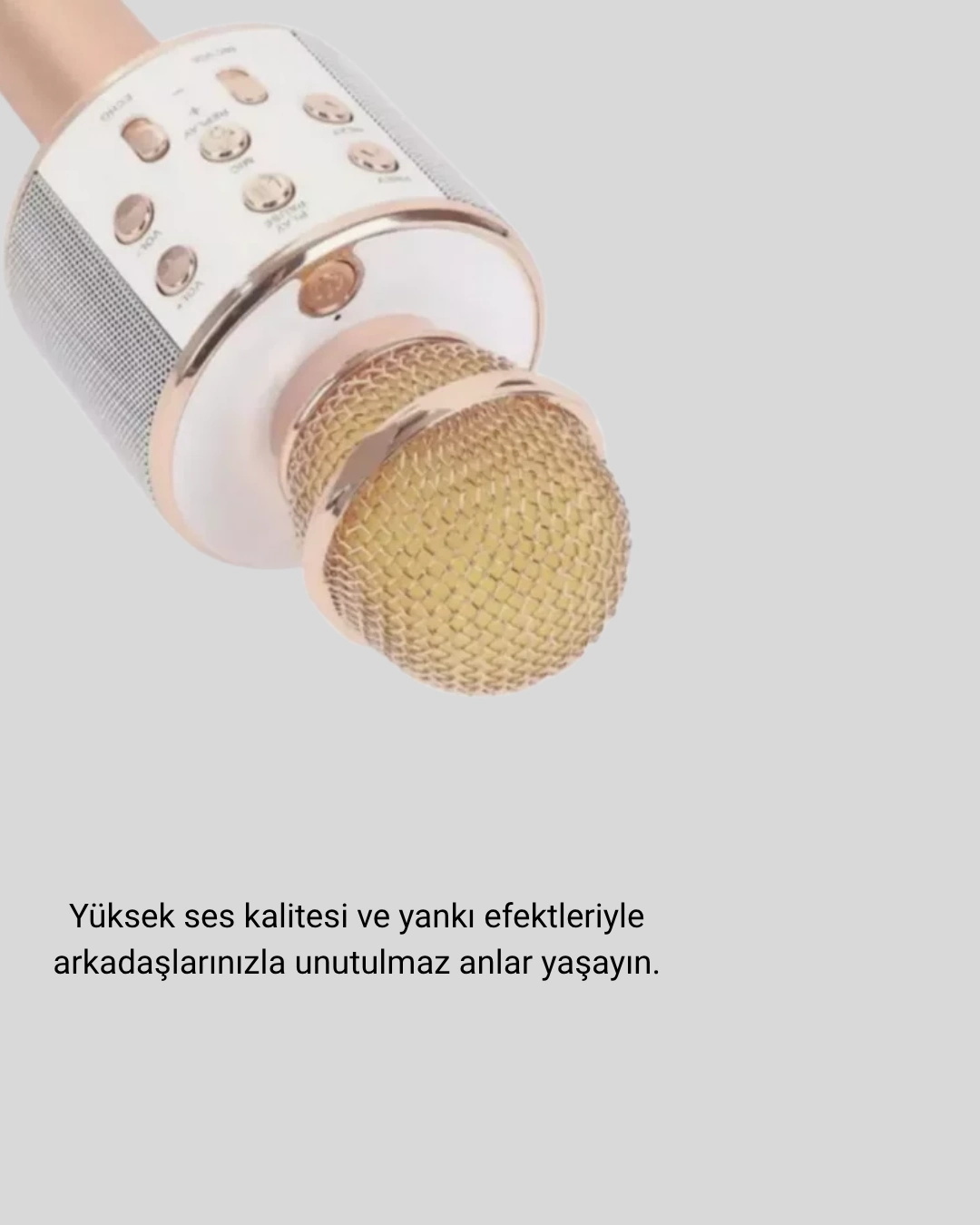 Eğlenceli Kablosuz Karaoke Mikrofon USB AUX Uyumlu
