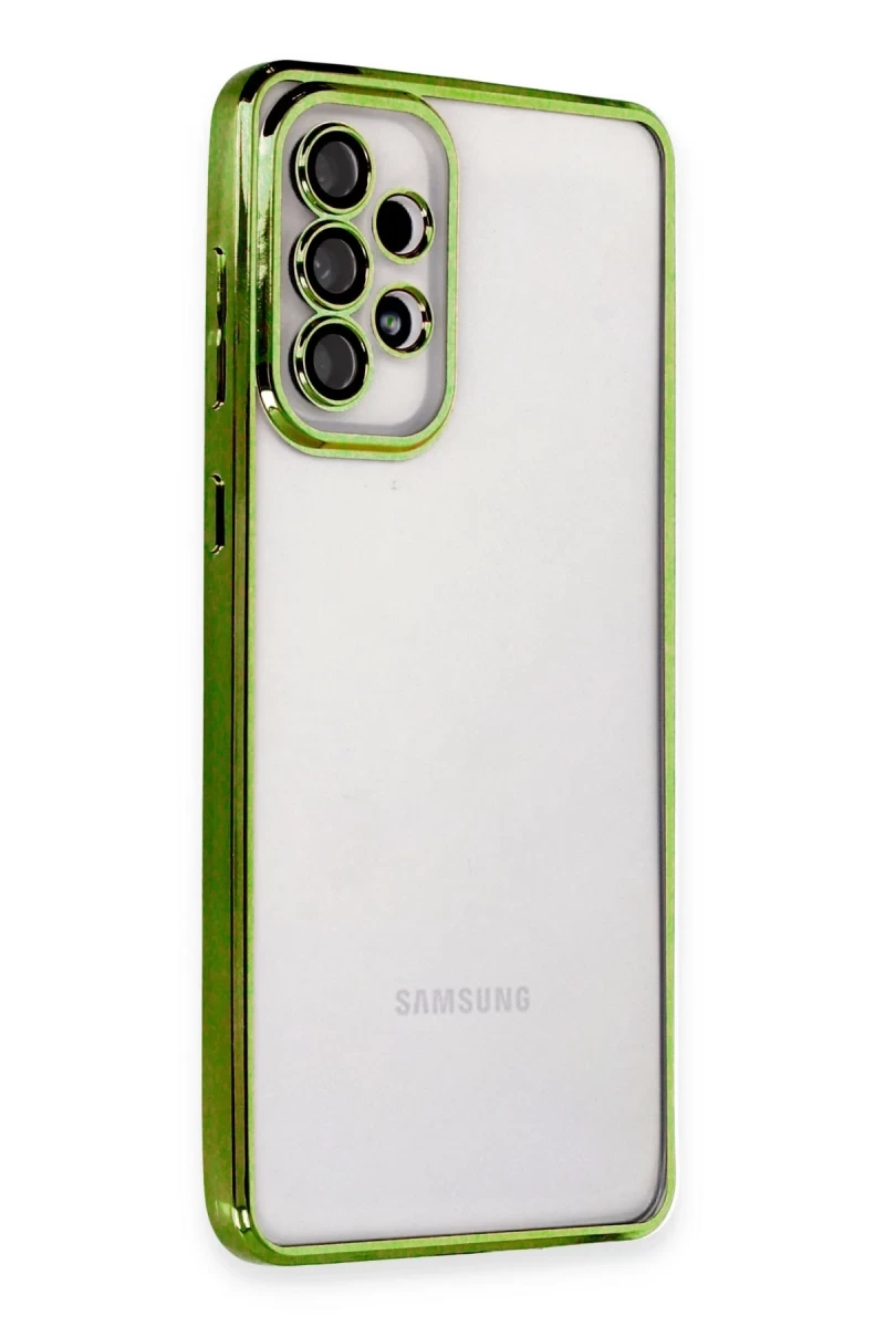 Samsung Galaxy A33 5G Uyumlu Kılıf Lensli Silikon - Yeşil