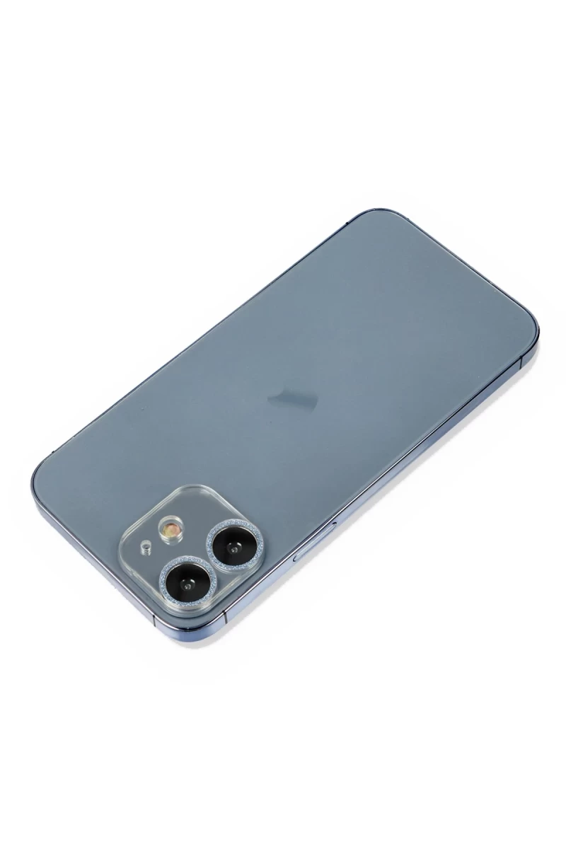 Apple iPhone 12 Mini Uyumlu Shine Kamera Lens Koruma Cam - Sierra Blue