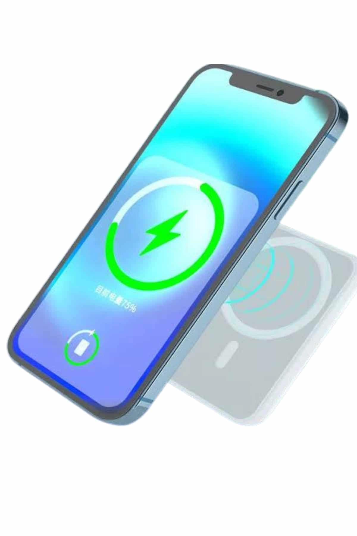 Kompakt 15W MagSafe Uyumlu Kablosuz Powerbank 5000 mAh