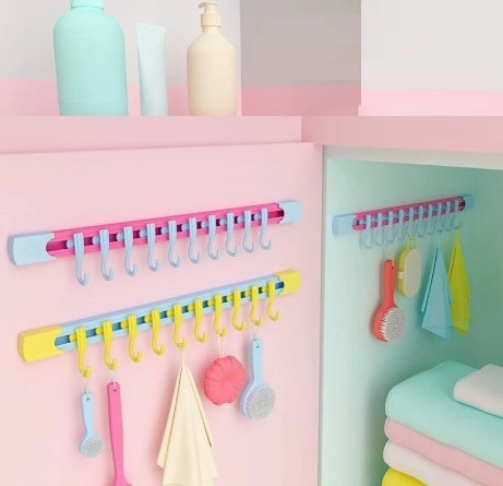 Mutfak ve Banyo Düzenleyici Askı 10 Kancalı 30 cm