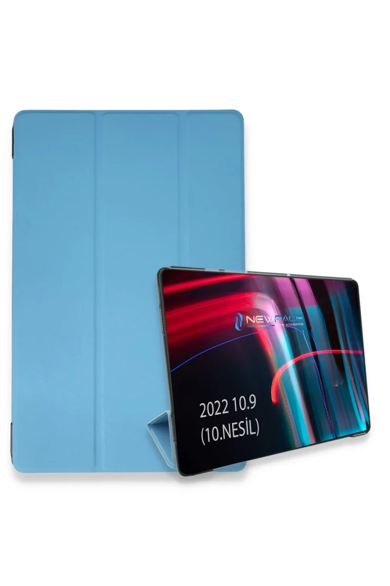 Apple iPad 2025 10.9 10.Nesil (A16) Kılıf Tablet Smart Kılıf - Mavi