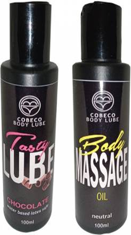 Cobeco Chocolate Tasty Lube&Body Massage Oil Çikolata Aromalı  100ml Ve Vücut Masaj Yağı 100ml