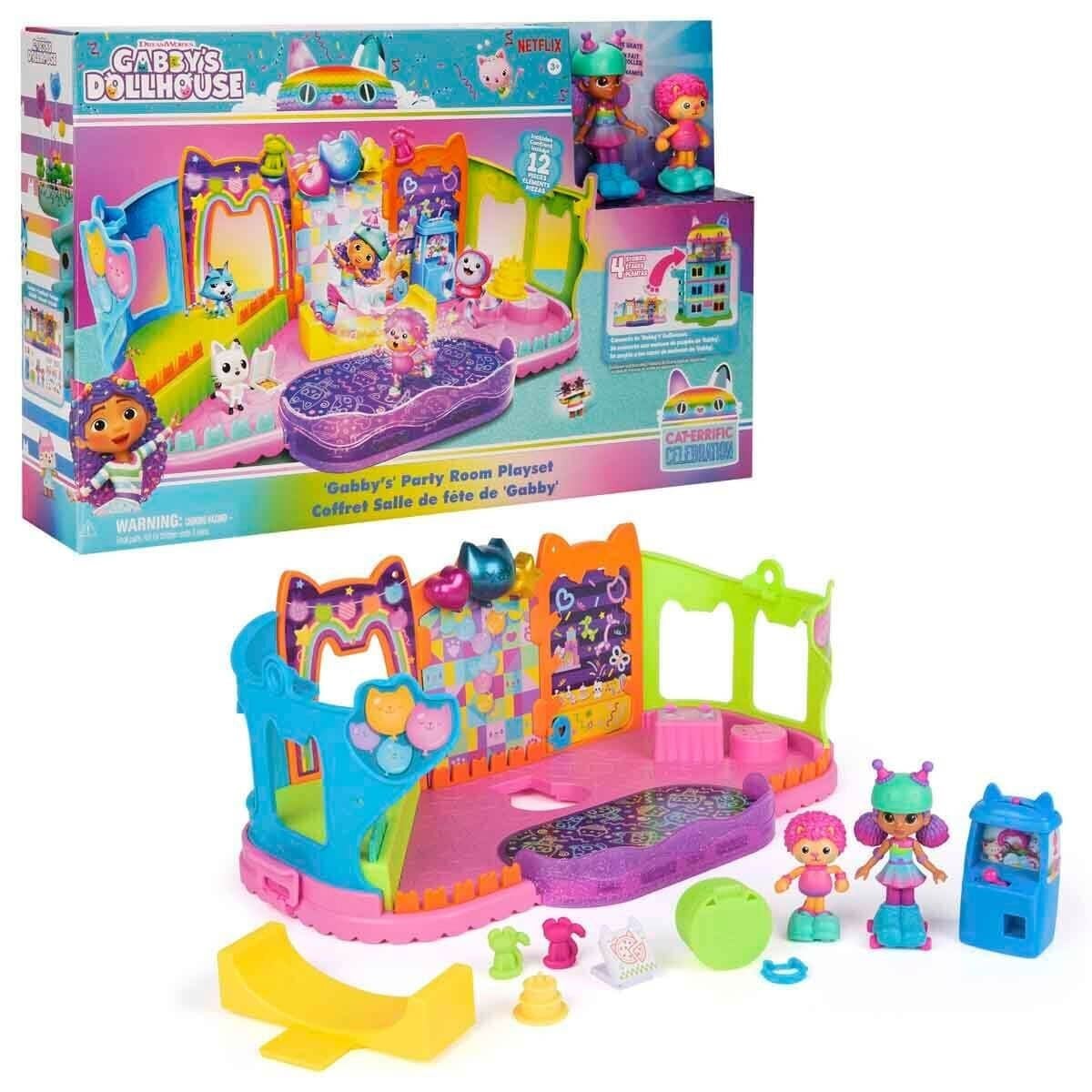 69755 Sun-spm-figür Oyun Set Gabby S Dollhouse Çatı Katı Paten Partisi