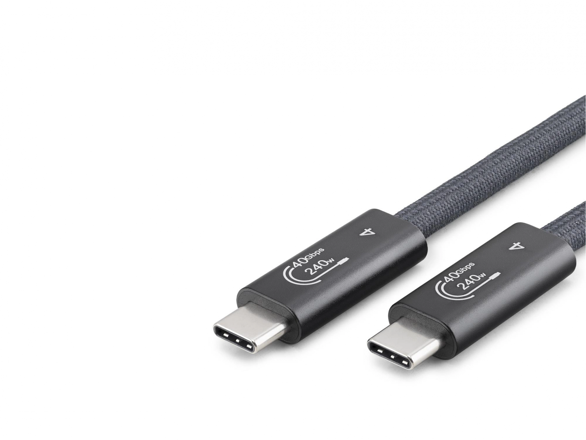 Hızlı Veri Aktarım Özellikli Type-C USB4 Kablo 0.5 M Siyah