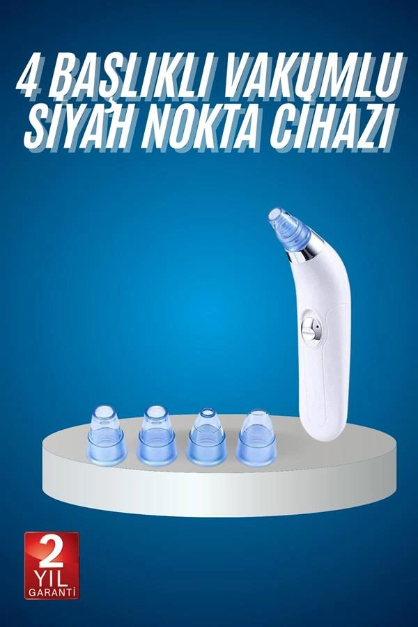 Siyah Temizleme Cihazı 4 Başlık ile Derin Temizlik