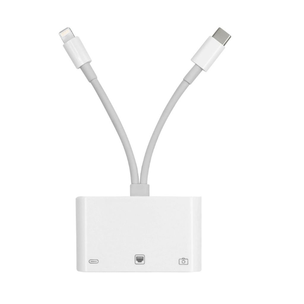 Yüksek Hızlı Ethernet Adaptörü Lightning ve Type-C Uyumlu