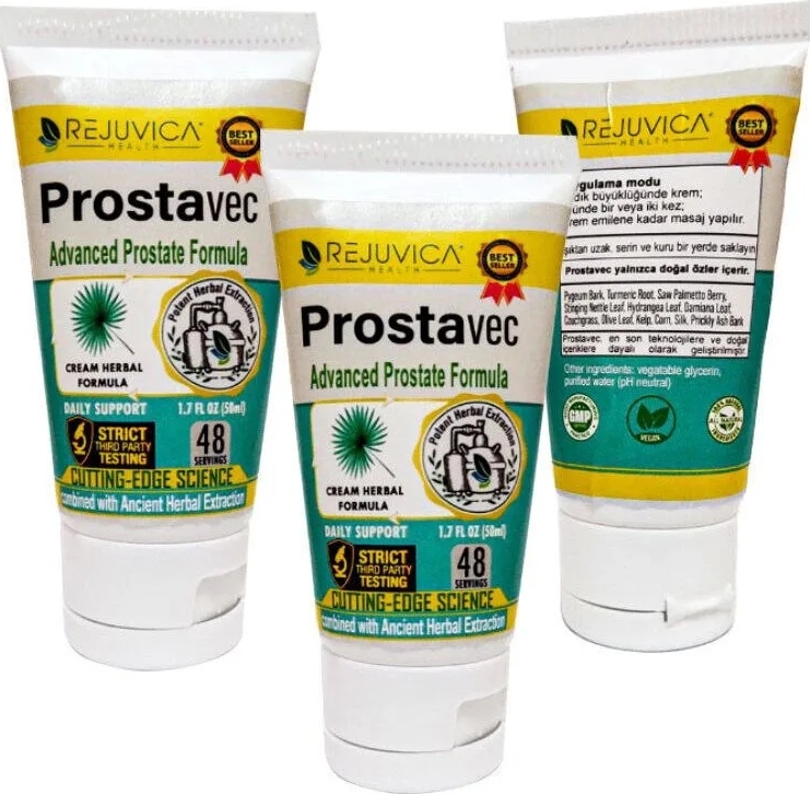 Prostavec Cream 50 ml 3 Adet / Erkeklerin Özel Leyici Krem