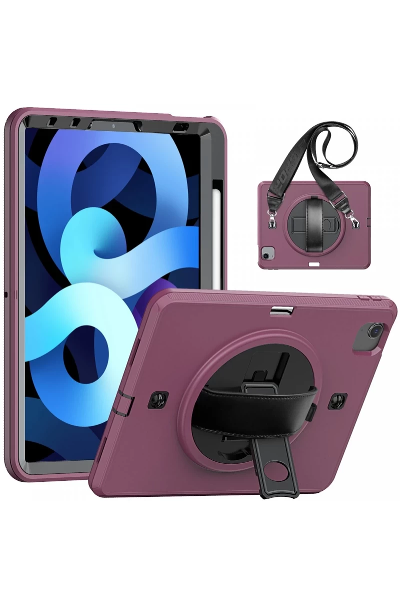 Apple iPad Pro 11 (2020) Kılıf Strap-C Otterbox Tablet Kapak - Mürdüm