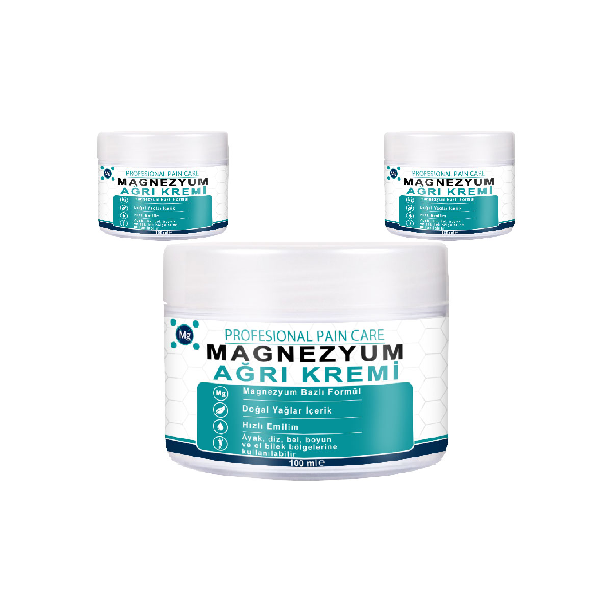 Saf Magnezyum Klorürlü Masaj Losyonu 3 Adet Zechstein Deniz Kaynaklı, Aloe Vera ve E Vitaminli Komplex Relax Krem