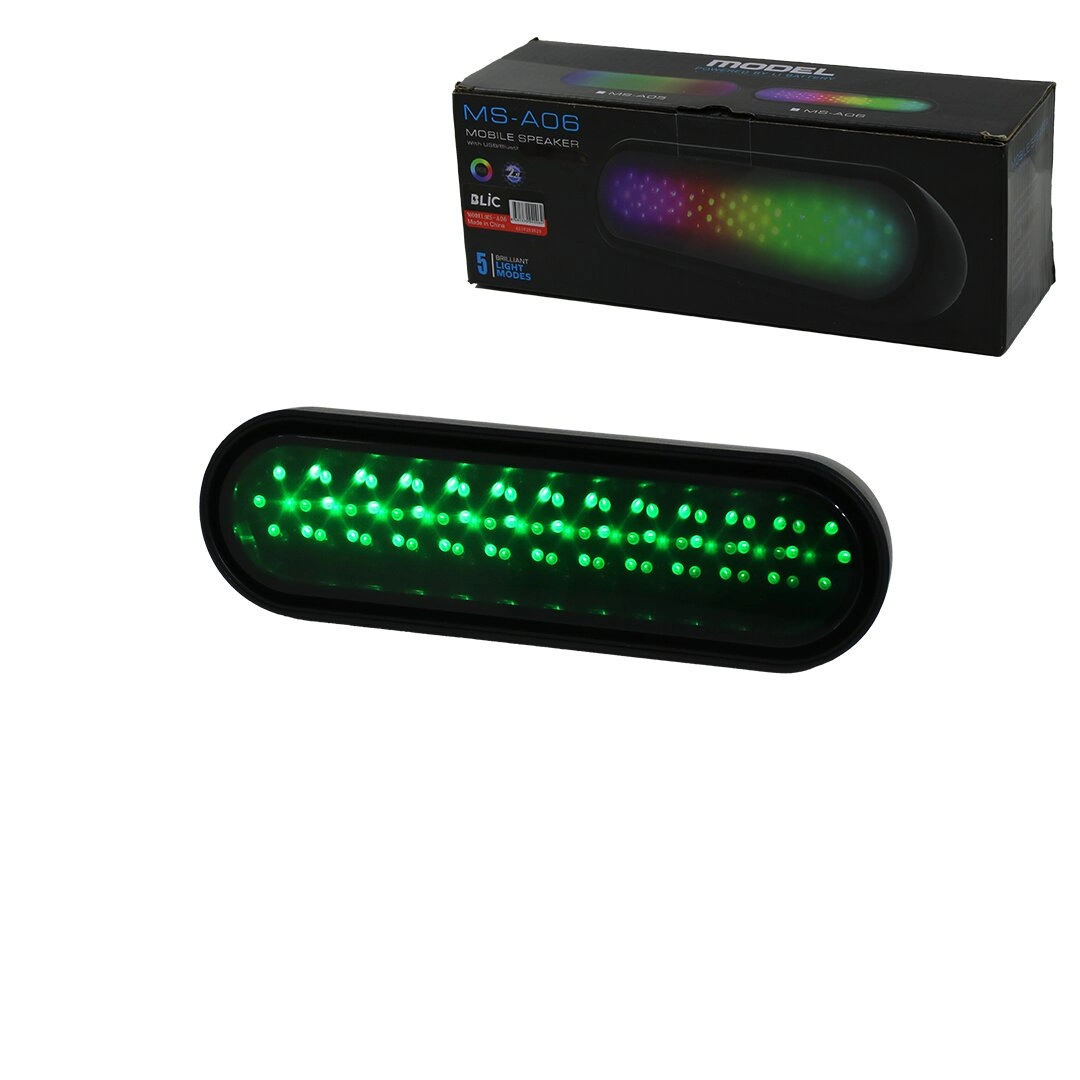 Kablosuz RGB Işıklı Hoparlör 5W USB Şarjlı 2x2 İnç