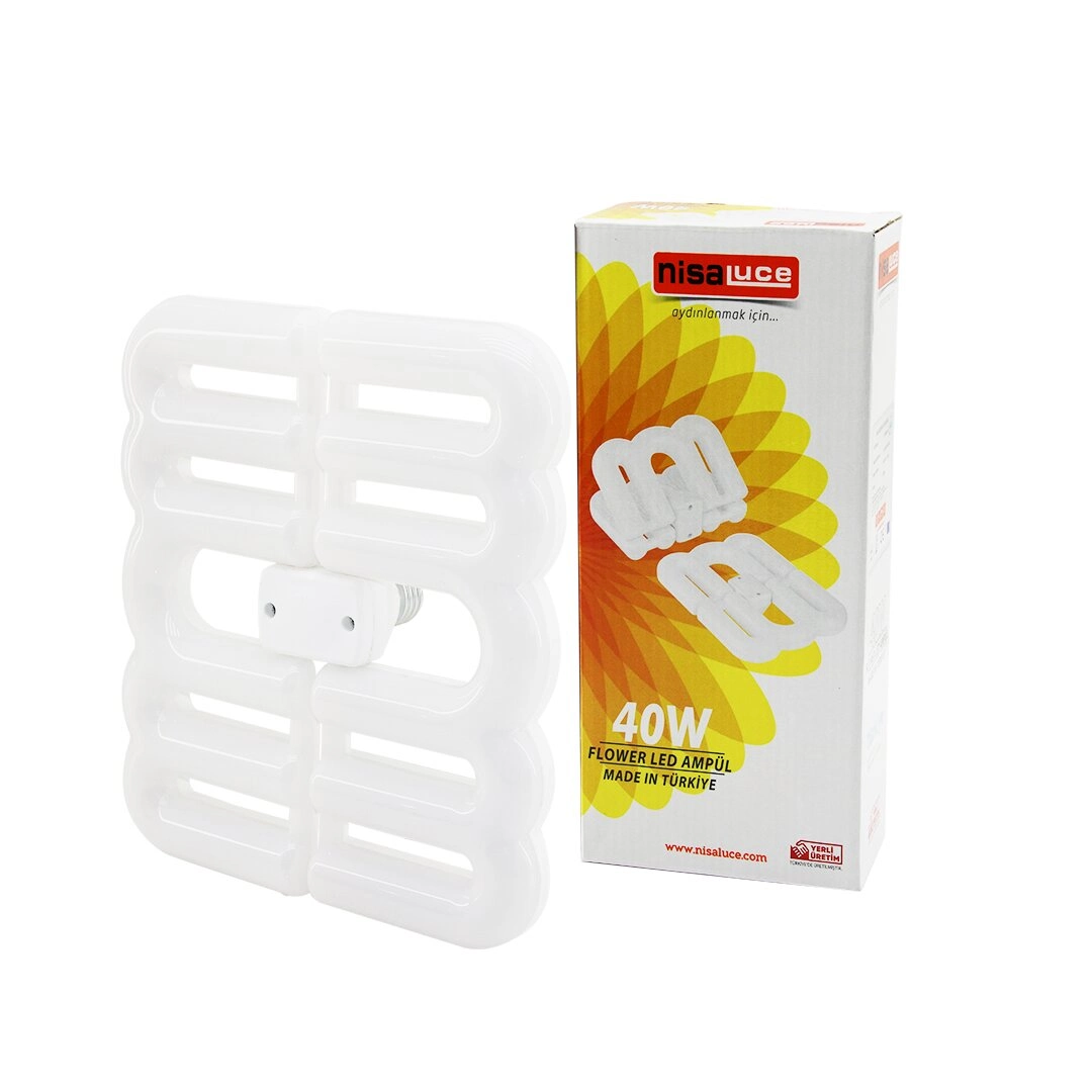 Katlanır Beyaz LED Lamba 21x23.5cm E27 3600 Lümen