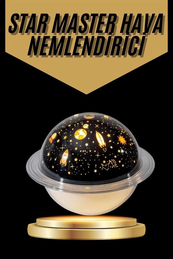 Renk Değiştiren Hava Nemlendirici 1 Adet Yıldızlı Projektör