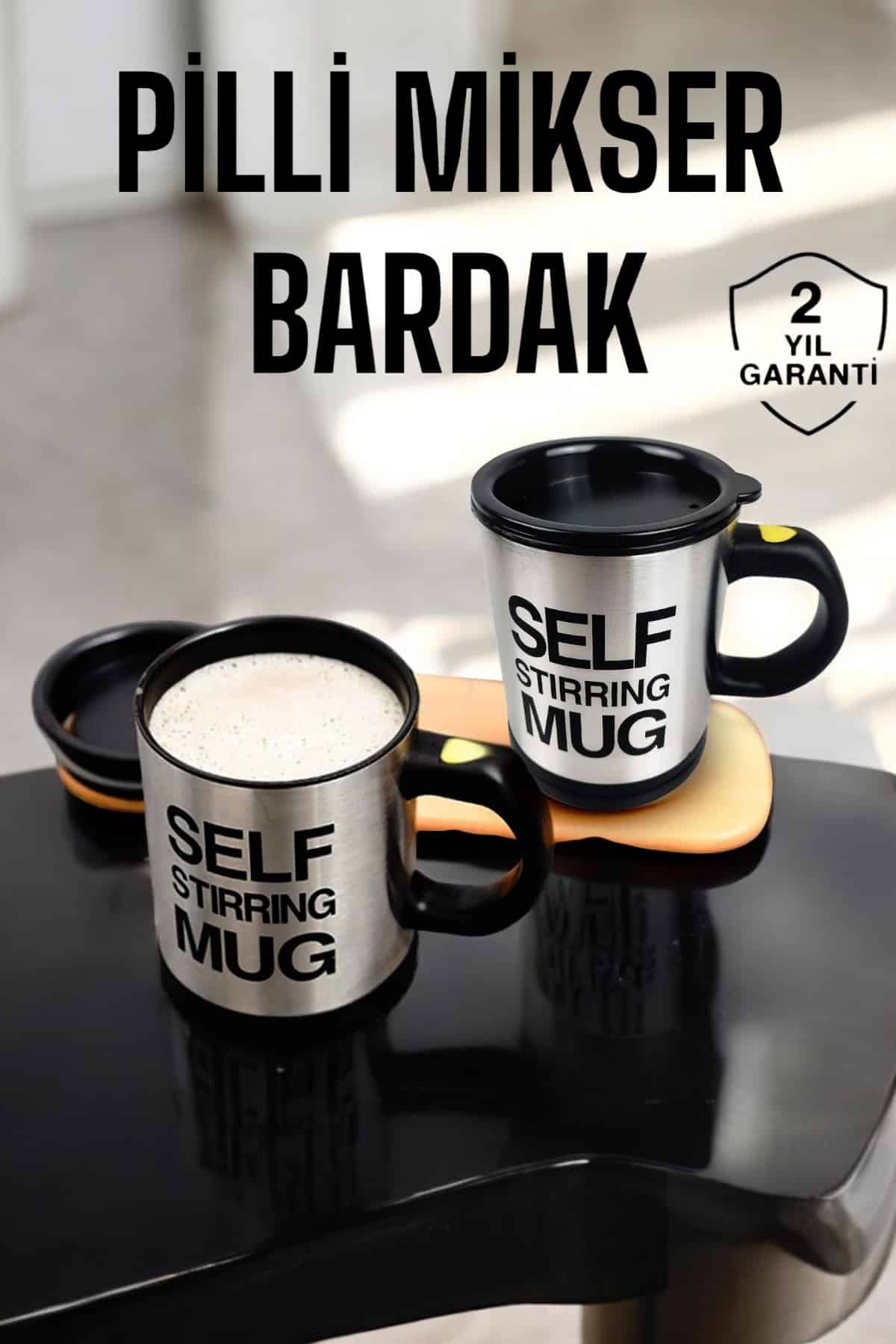 Mikser Kupa Yazılı Mug Bardak Karıştırma Özelliği