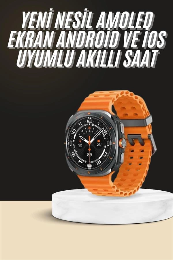 Zarif Akıllı Saat Unisex Titanyum Kasa AMOLED Ekran