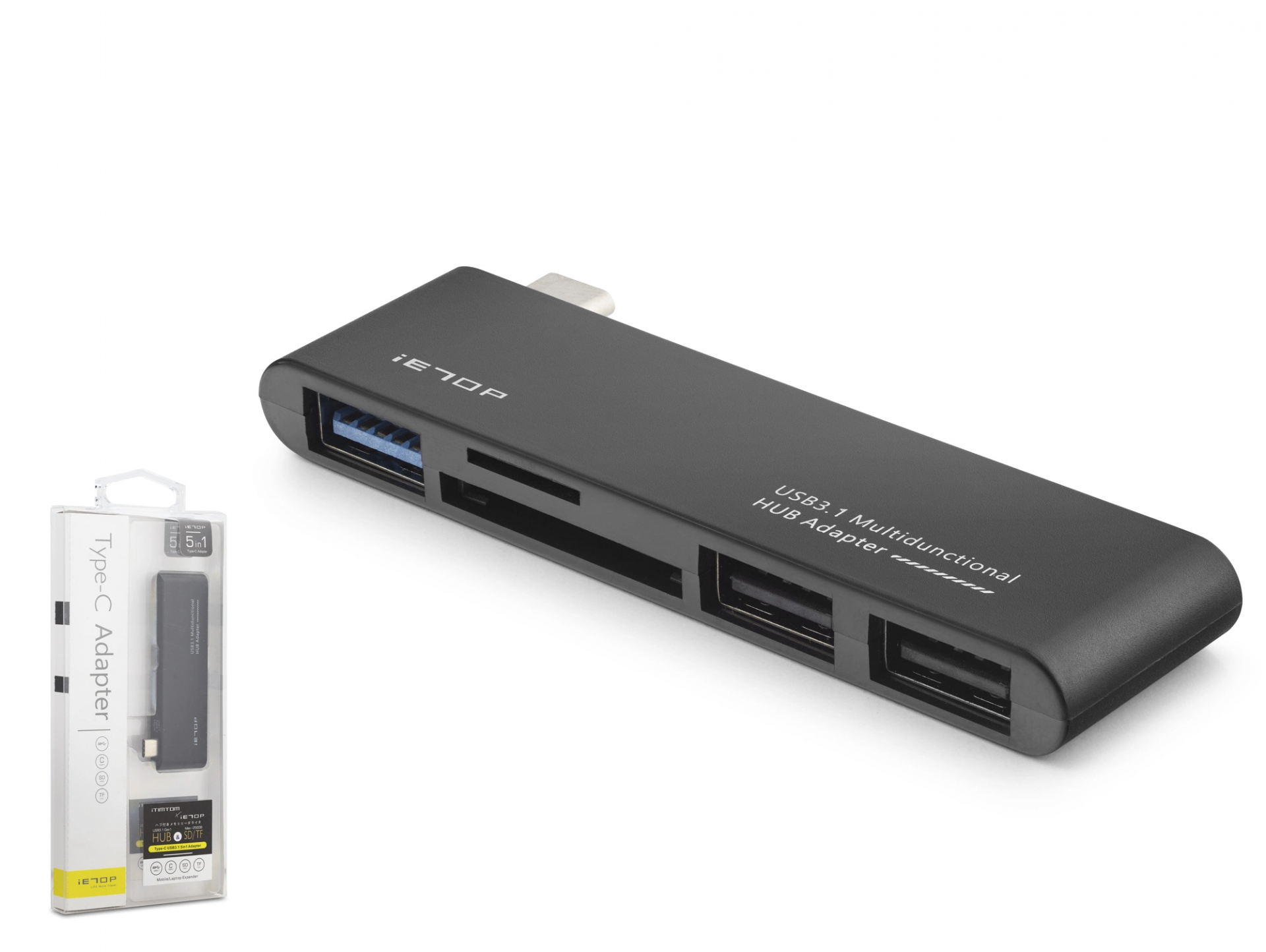 Bağlantı Genişletici Type-C Hub 5 Port USB 3.0 ve SD Kart Okuyucu