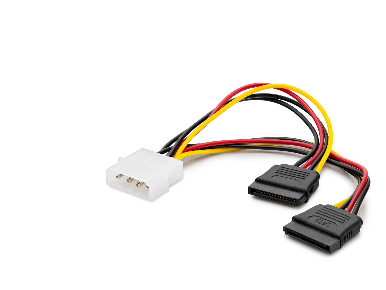 Molex Dönüştürücü Kablo 2 Adet SATA 20 Cm Siyah