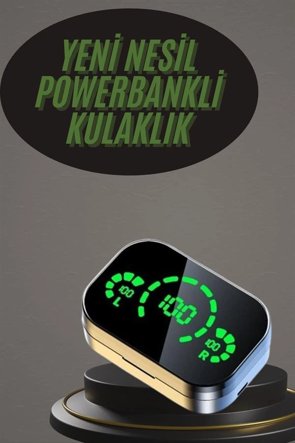 Bluetooth Kulaklık Çift Telefon Desteği ile Powerbankli