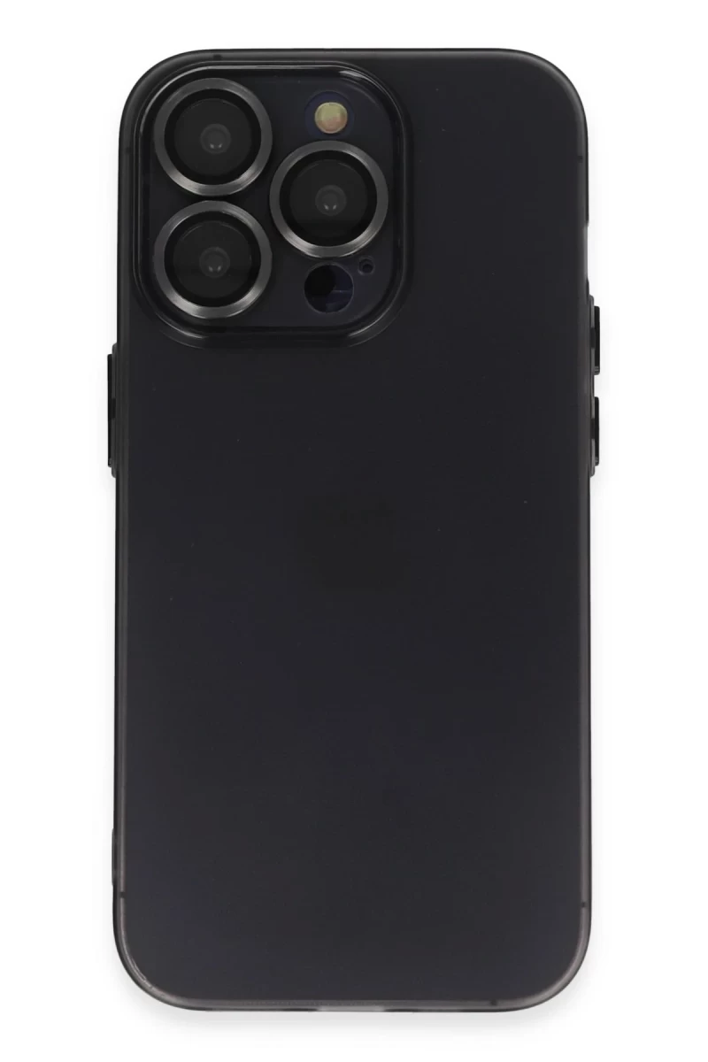 Apple iPhone 13 Pro Uyumlu Kılıf Luko Lens Silikon - Siyah