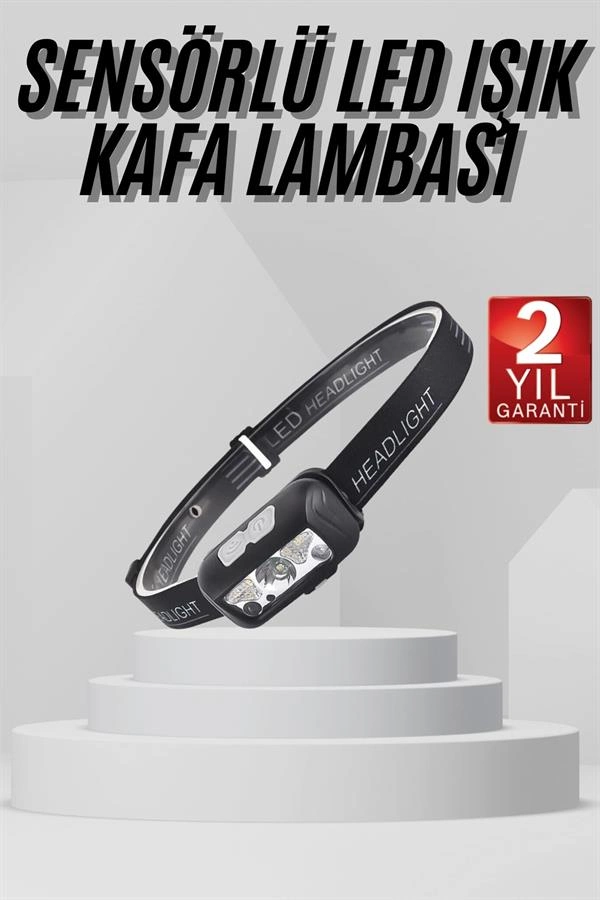 Kompakt Şarjlı Kafa Lambası Type-C 300-1200 Lümen
