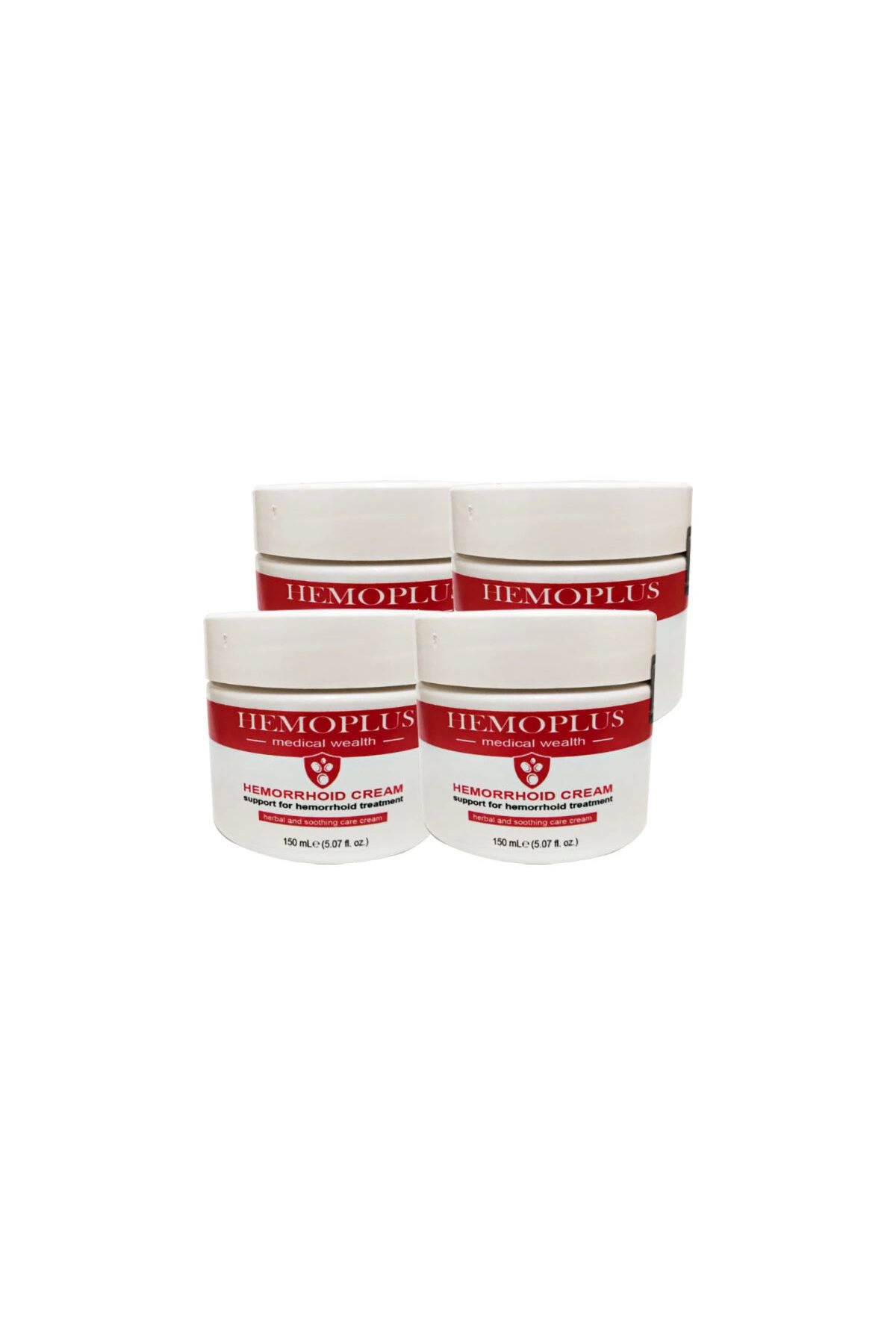 Hemoplus Büyük Boy Bakım Kremi 4 Adet 150 ml