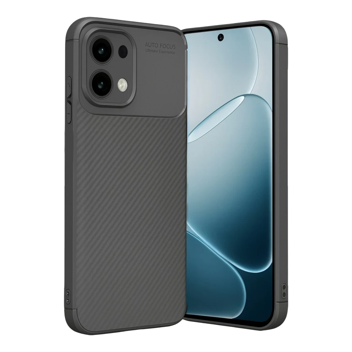 Oppo A6 Pro 4G Auto Focus Karbon Kapak - Gri