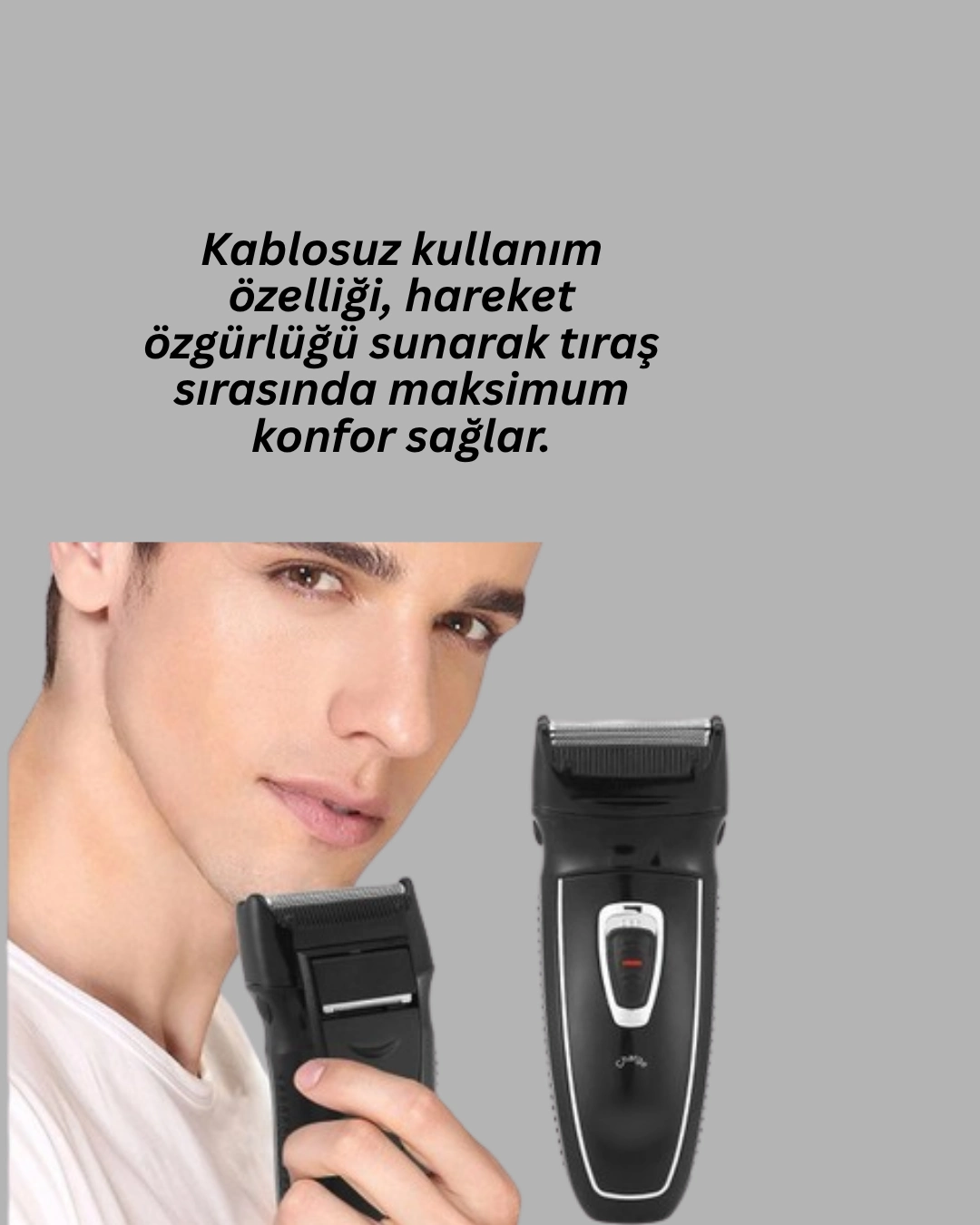 Folyo Başlıklı Kablosuz Tıraş Makinesi 1 Adet