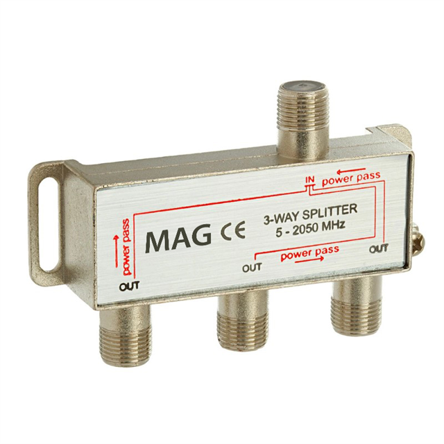 Herz 1/3 Uydu Anten Bölücü Splitter (5-2500 MHz) Powerpass